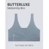 imageCRZ YOGA Butterluxe Maternity Nursing Bras for Women Crossover Wireless Sleep Breastfeeding Lounge Pregnancy Bralette ComfyBelgian Blue