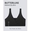 imageCRZ YOGA Butterluxe Maternity Nursing Bras for Women Crossover Wireless Sleep Breastfeeding Lounge Pregnancy Bralette ComfyBlack