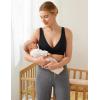 imageCRZ YOGA Butterluxe Maternity Nursing Bras for Women Crossover Wireless Sleep Breastfeeding Lounge Pregnancy Bralette ComfyBlack