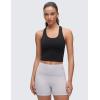 imageCRZ YOGA Butterluxe Scoop Neck Yoga Tank Racerback Workout Sleeveless Tops for Women Crop Athletic Tight Casual ShirtsBlack