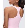 imageCRZ YOGA Butterluxe Scoop Neck Yoga Tank Racerback Workout Sleeveless Tops for Women Crop Athletic Tight Casual ShirtsPink Peony