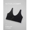 imageCRZ YOGA Butterluxe Soft Double Lined Sports Bras for Women Scoop Neck Adjustable Straps Yoga Crop Top Lounge Cami Non PaddedBlack