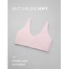 imageCRZ YOGA Butterluxe Soft Double Lined Sports Bras for Women Scoop Neck Adjustable Straps Yoga Crop Top Lounge Cami Non PaddedStrawberry Pink
