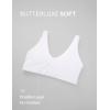 imageCRZ YOGA Butterluxe Soft Double Lined Sports Bras for Women Scoop Neck Adjustable Straps Yoga Crop Top Lounge Cami Non PaddedWhite