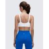 imageCRZ YOGA Butterluxe Soft Double Lined Sports Bras for Women Scoop Neck Adjustable Straps Yoga Crop Top Lounge Cami Non PaddedWhite