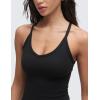 imageCRZ YOGA Butterluxe Soft Double Lined V Neck Camisole Tops for Women Casual Racerback Yoga Tight Sleeveless ShirtsBlack