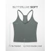 imageCRZ YOGA Butterluxe Soft Double Lined V Neck Camisole Tops for Women Casual Racerback Yoga Tight Sleeveless ShirtsGrey Sage