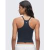 imageCRZ YOGA Butterluxe Soft Double Lined V Neck Camisole Tops for Women Casual Racerback Yoga Tight Sleeveless ShirtsTrue Navy