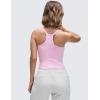 imageCRZ YOGA Butterluxe Soft Double Lined V Neck Camisole Tops for Women Casual Racerback Yoga Tight Sleeveless ShirtsVita Pink