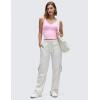imageCRZ YOGA Butterluxe Soft Double Lined V Neck Camisole Tops for Women Casual Racerback Yoga Tight Sleeveless ShirtsVita Pink