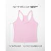 imageCRZ YOGA Butterluxe Soft Double Lined V Neck Camisole Tops for Women Casual Racerback Yoga Tight Sleeveless ShirtsVita Pink