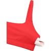 imageCRZ YOGA Butterluxe Spaghetti Strap Sports Bras for Women  Square Neck Yoga Wireless Low Coverage Padded Cami Crop TopDeep Red