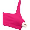 imageCRZ YOGA Butterluxe Spaghetti Strap Sports Bras for Women  Square Neck Yoga Wireless Low Coverage Padded Cami Crop TopGranita Pink