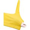 imageCRZ YOGA Butterluxe Spaghetti Strap Sports Bras for Women  Square Neck Yoga Wireless Low Coverage Padded Cami Crop TopHigh Visibility Yellow
