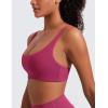 imageCRZ YOGA Butterluxe Spaghetti Strap Sports Bras for Women  Square Neck Yoga Wireless Low Coverage Padded Cami Crop TopWashed Mauve