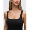 imageCRZ YOGA Butterluxe Square Neck Tennis Dresses for Women A line Mini Casual Travel Holiday Summer Outfits with Shelf BraBlack