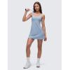 imageCRZ YOGA Butterluxe Square Neck Tennis Dresses for Women A line Mini Casual Travel Holiday Summer Outfits with Shelf BraCambric Blue