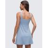 imageCRZ YOGA Butterluxe Square Neck Tennis Dresses for Women A line Mini Casual Travel Holiday Summer Outfits with Shelf BraCambric Blue