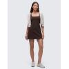 imageCRZ YOGA Butterluxe Square Neck Tennis Dresses for Women A line Mini Casual Travel Holiday Summer Outfits with Shelf BraHot Fudge Brown