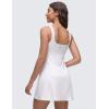 imageCRZ YOGA Butterluxe Square Neck Tennis Dresses for Women A line Mini Casual Travel Holiday Summer Outfits with Shelf BraWhite