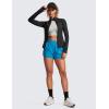 imageCRZ YOGA Butterluxe Womens Full Zip Workout Jackets Slim Fit Track Athletic Tops with Thumb HolesBlack