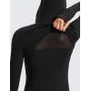 imageCRZ YOGA Butterluxe Womens Hooded Workout Jacket Athletic Running Zip Up with Back Mesh Vent and Thumb HolesBlack
