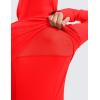 imageCRZ YOGA Butterluxe Womens Hooded Workout Jacket Athletic Running Zip Up with Back Mesh Vent and Thumb HolesDark Red