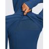 imageCRZ YOGA Butterluxe Womens Hooded Workout Jacket Athletic Running Zip Up with Back Mesh Vent and Thumb HolesFrench Navy