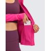 imageCRZ YOGA Butterluxe Womens Hooded Workout Jacket Athletic Running Zip Up with Back Mesh Vent and Thumb HolesGranita Pink