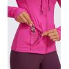 imageCRZ YOGA Butterluxe Womens Hooded Workout Jacket Athletic Running Zip Up with Back Mesh Vent and Thumb HolesHibiscus Purple