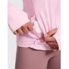 imageCRZ YOGA Butterluxe Womens Hooded Workout Jacket Athletic Running Zip Up with Back Mesh Vent and Thumb HolesPink Peony