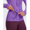 imageCRZ YOGA Butterluxe Womens Hooded Workout Jacket Athletic Running Zip Up with Back Mesh Vent and Thumb HolesRoyal Lilac