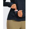 imageCRZ YOGA Butterluxe Womens Hooded Workout Jacket Athletic Running Zip Up with Back Mesh Vent and Thumb HolesTrue Navy