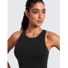 imageCRZ YOGA Butterluxe Womens Racerback Workout Tank Top with Built in Bra  Padded High Neck Yoga Athletic CamisoleBlack