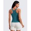 imageCRZ YOGA Butterluxe Womens Racerback Workout Tank Top with Built in Bra  Padded High Neck Yoga Athletic CamisoleBorealis Green