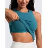 imageCRZ YOGA Butterluxe Womens Racerback Workout Tank Top with Built in Bra  Padded High Neck Yoga Athletic CamisoleBorealis Green