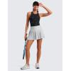 imageCRZ YOGA Butterluxe Womens Racerback Workout Tank Top with Built in Bra  Padded High Neck Yoga Athletic CamisoleDark Grey Camouflage 2
