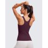 imageCRZ YOGA Butterluxe Womens Racerback Workout Tank Top with Built in Bra  Padded High Neck Yoga Athletic CamisoleDeep Purple