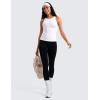 imageCRZ YOGA Butterluxe Womens Racerback Workout Tank Top with Built in Bra  Padded High Neck Yoga Athletic CamisoleWhite
