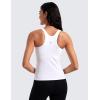 imageCRZ YOGA Butterluxe Womens Racerback Workout Tank Top with Built in Bra  Padded High Neck Yoga Athletic CamisoleWhite