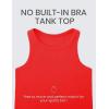 imageCRZ YOGA Butterluxe Womens Racerback Workout Tank Tops High Neck Sleeveless Camisole Athletic Gym ShirtsDeep Red