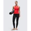 imageCRZ YOGA Butterluxe Womens Racerback Workout Tank Tops High Neck Sleeveless Camisole Athletic Gym ShirtsDeep Red