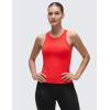 imageCRZ YOGA Butterluxe Womens Racerback Workout Tank Tops High Neck Sleeveless Camisole Athletic Gym ShirtsDeep Red