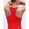imageCRZ YOGA Butterluxe Womens Racerback Workout Tank Tops High Neck Sleeveless Camisole Athletic Gym ShirtsDeep Red