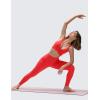 imageCRZ YOGA Butterluxe Womens Ruched Longline Sports Bras  V Neck Padded Yoga Tank Wide Straps Cross Back Crop TopsDeep Red