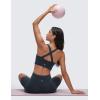 imageCRZ YOGA Butterluxe Womens Ruched Longline Sports Bras  V Neck Padded Yoga Tank Wide Straps Cross Back Crop TopsTrue Navy