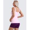 imageCRZ YOGA Butterluxe Womens Square Neck Maternity Tank Tops Ruched Sleeveless Pregnancy Yoga Tee Shirt with Built in BraVita Pink