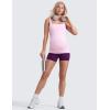 imageCRZ YOGA Butterluxe Womens Square Neck Maternity Tank Tops Ruched Sleeveless Pregnancy Yoga Tee Shirt with Built in BraVita Pink
