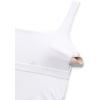 imageCRZ YOGA Butterluxe Womens Square Neck Maternity Tank Tops Ruched Sleeveless Pregnancy Yoga Tee Shirt with Built in BraWhite