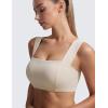 imageCRZ YOGA Butterluxe Womens Square Neck Sports Bras  Supportive Wide Straps Open Back Padded Camisole Yoga Crop TopMojave Tan